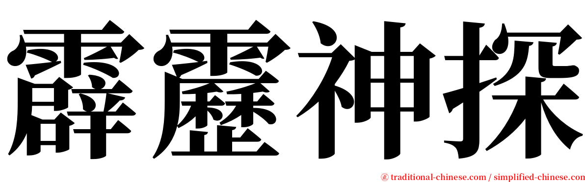 霹靂神探 serif font