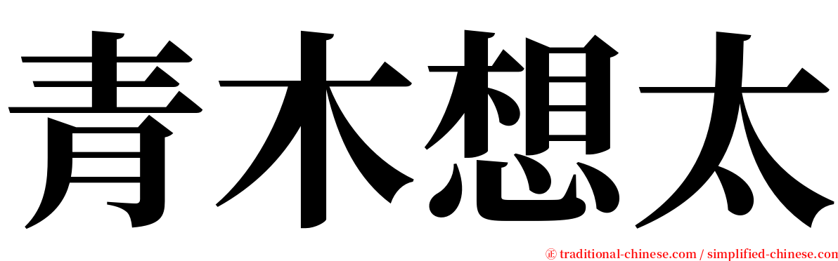 青木想太 serif font