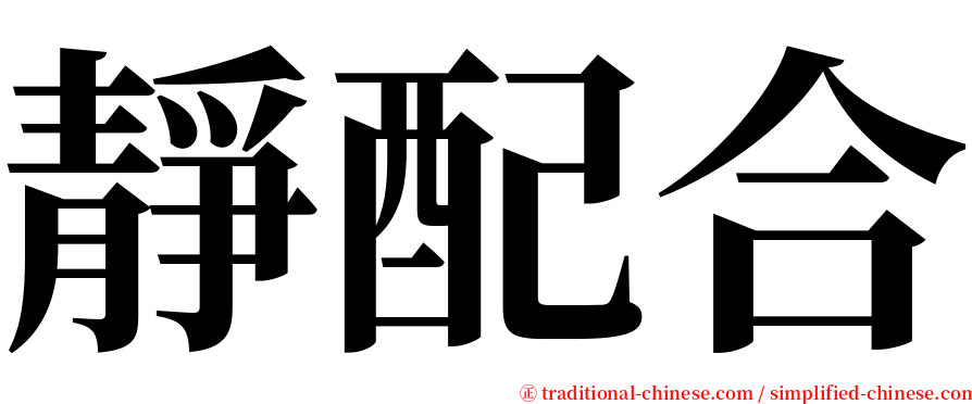 靜配合 serif font