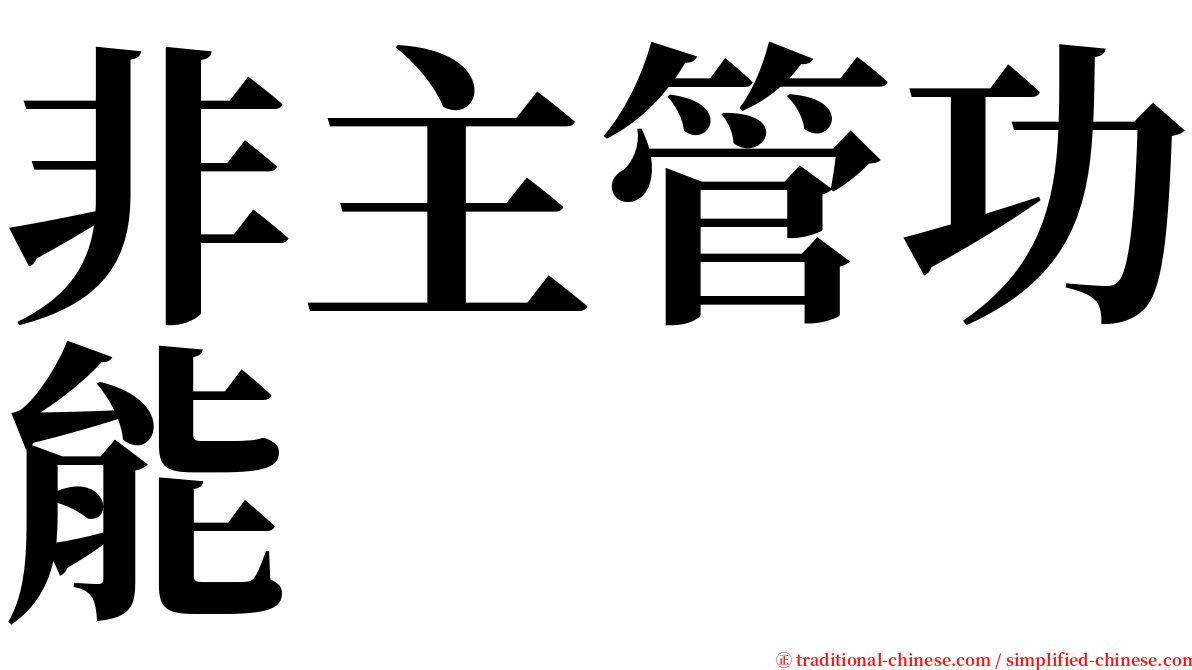 非主管功能 serif font