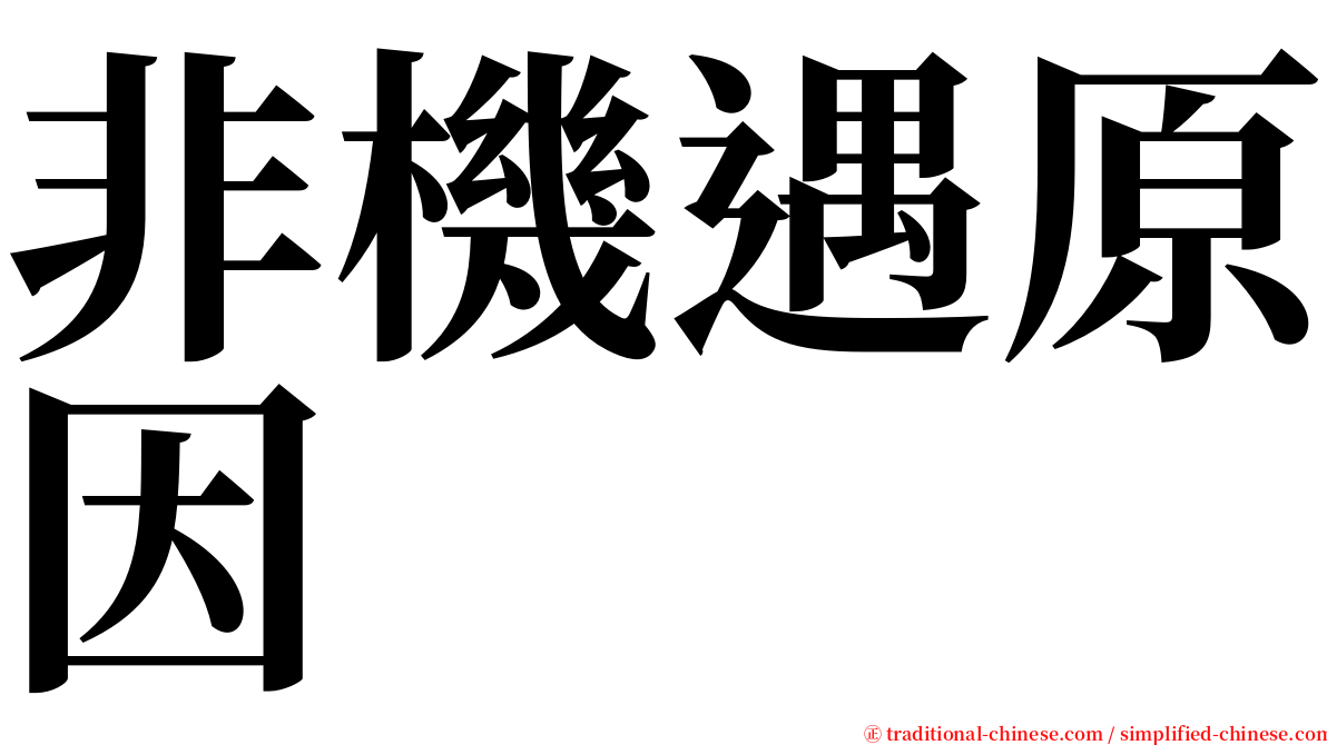 非機遇原因 serif font