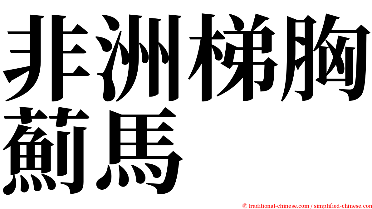 非洲梯胸薊馬 serif font