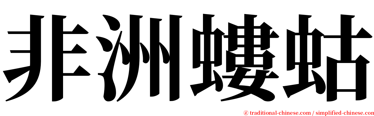 非洲螻蛄 serif font