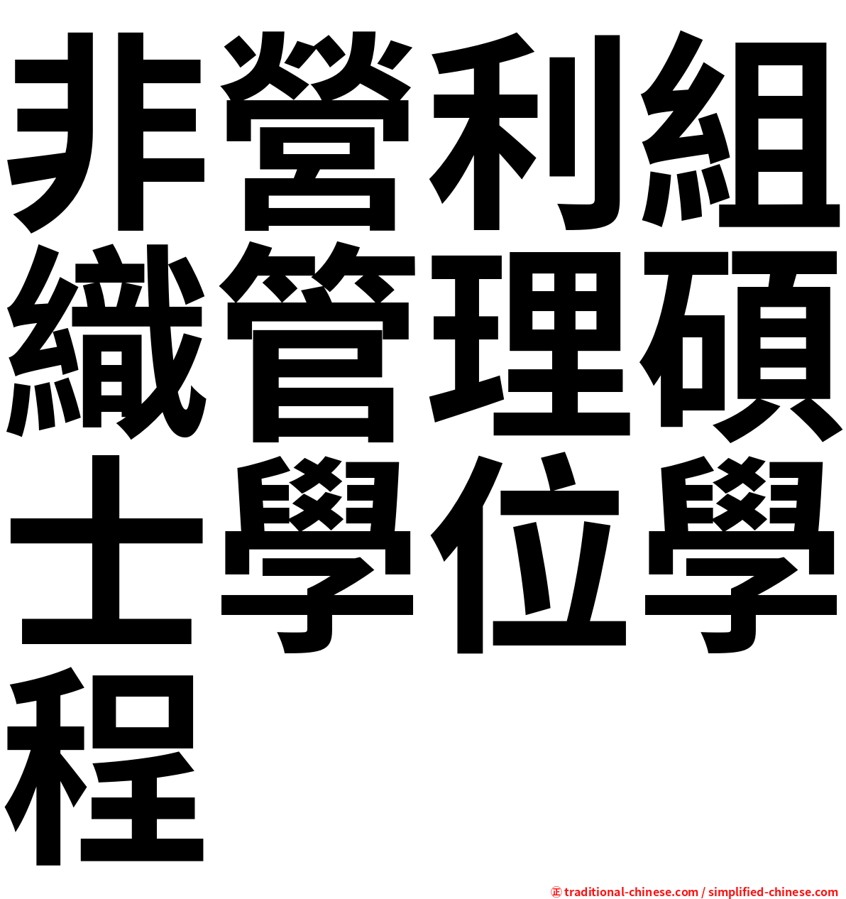 非營利組織管理碩士學位學程