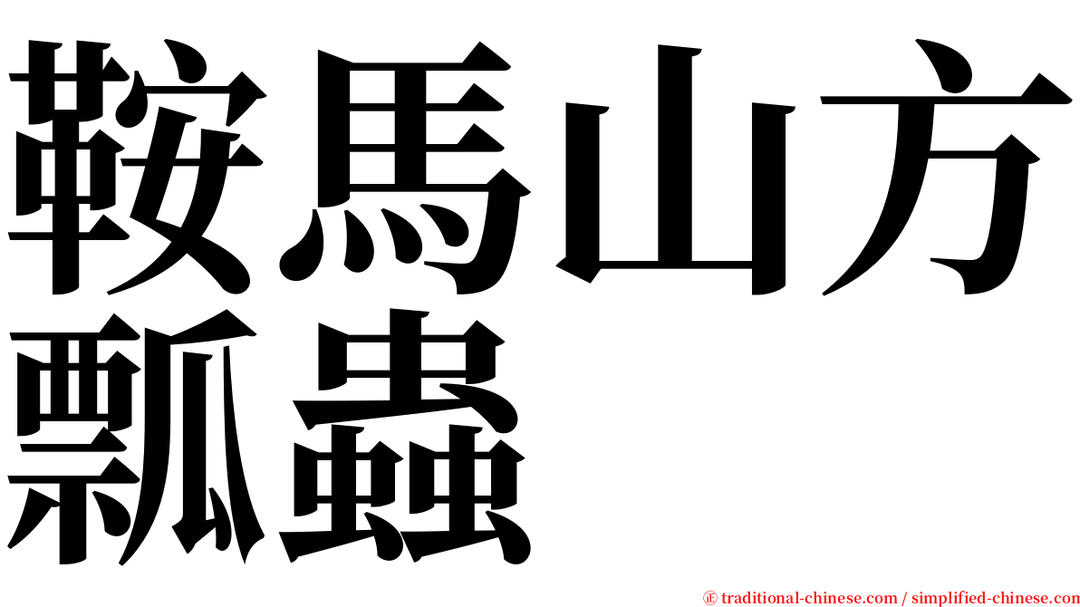 鞍馬山方瓢蟲 serif font