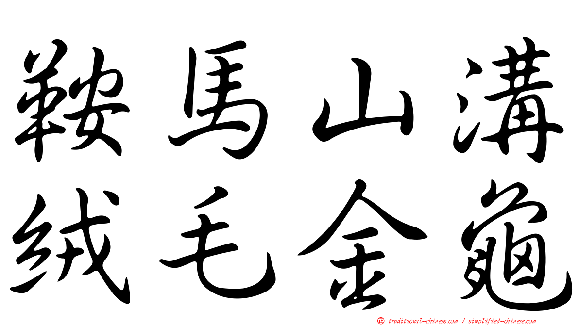 鞍馬山溝絨毛金龜