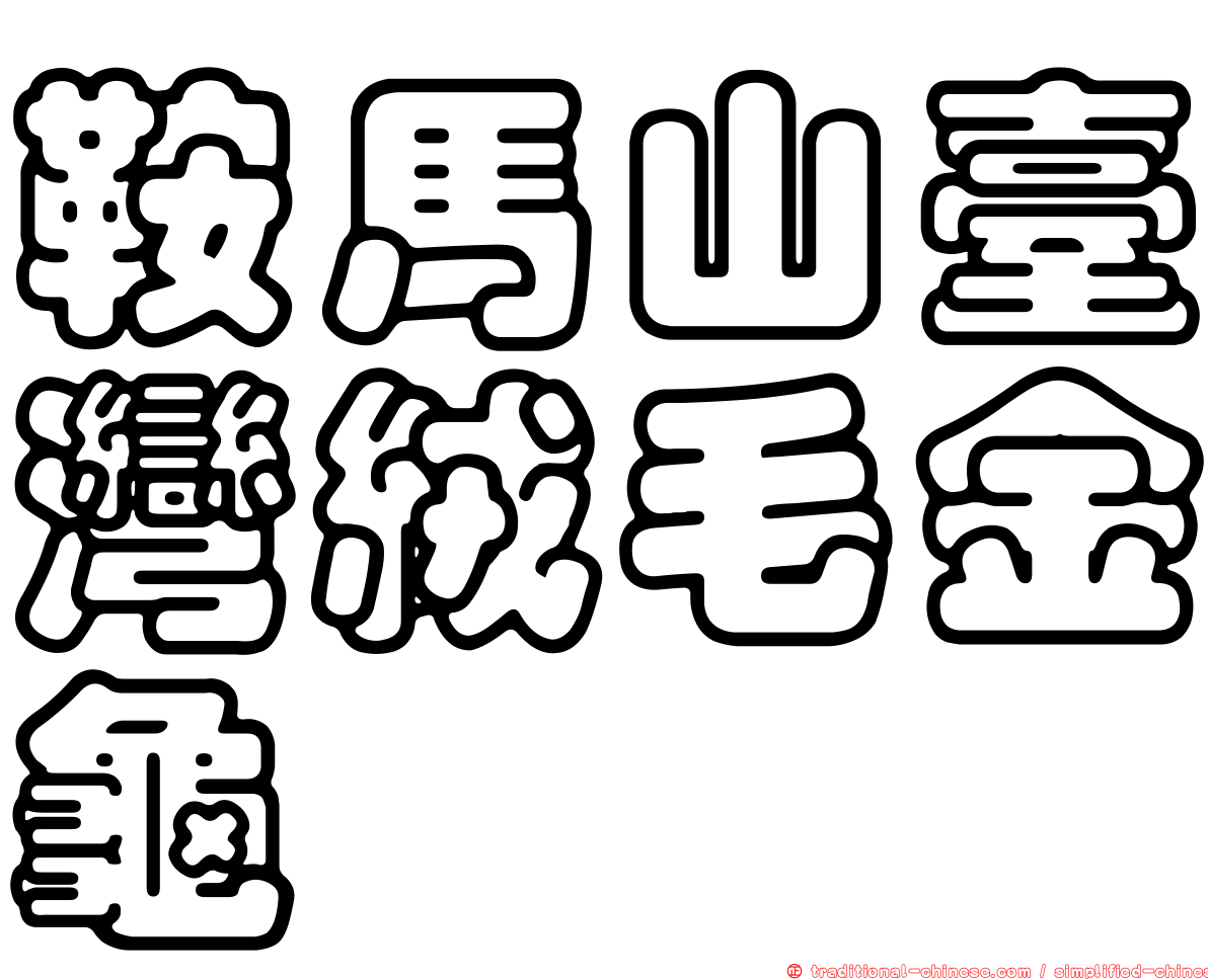 鞍馬山臺灣絨毛金龜