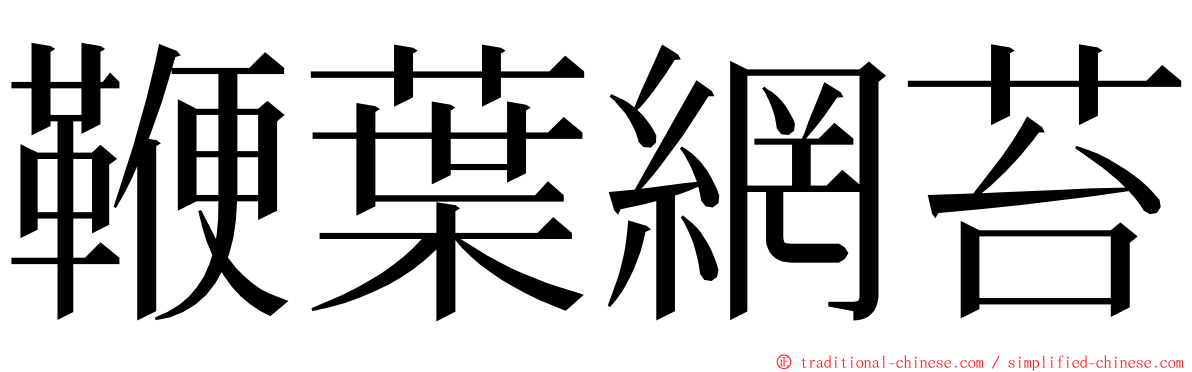 鞭葉網苔 ming font