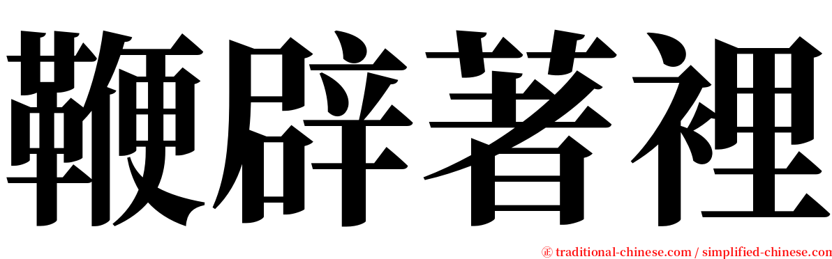 鞭辟著裡 serif font