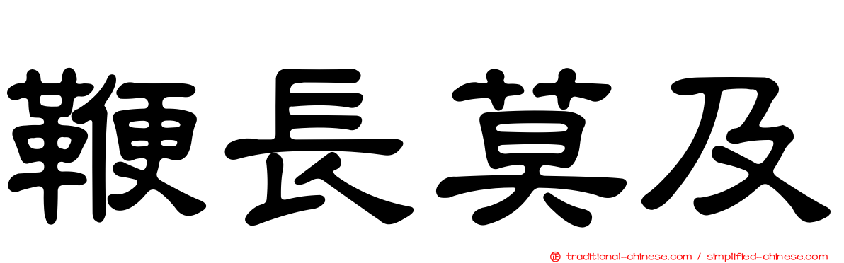 鞭長莫及