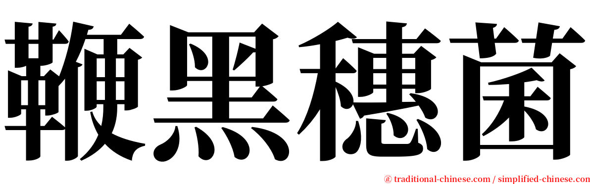 鞭黑穗菌 serif font