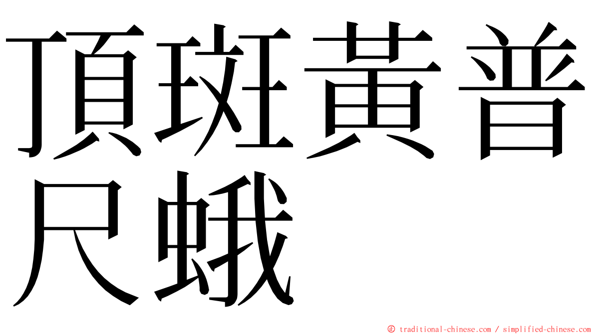 頂斑黃普尺蛾 ming font