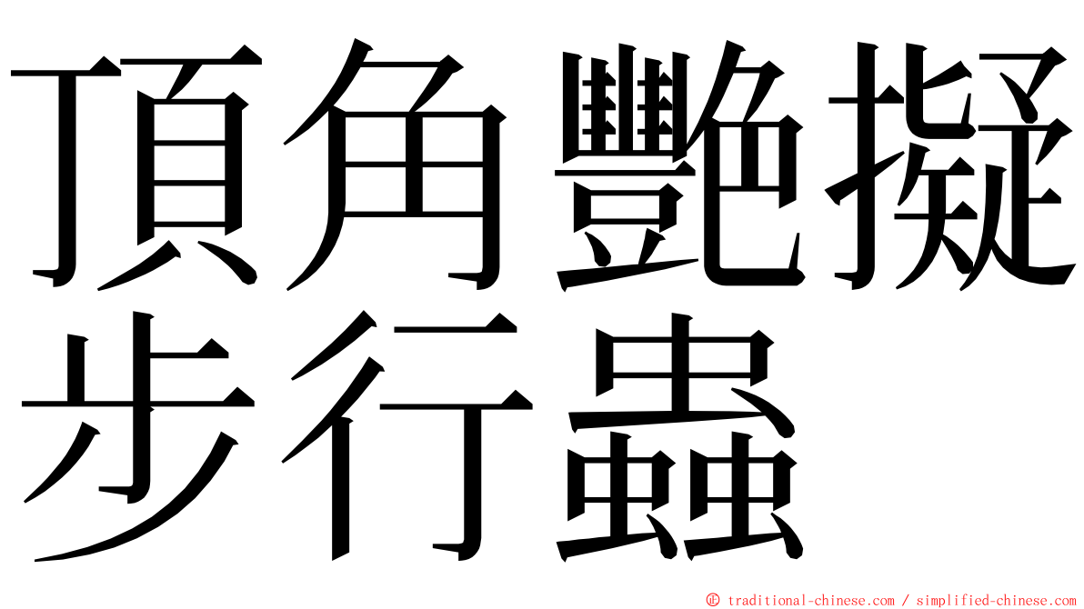 頂角艷擬步行蟲 ming font