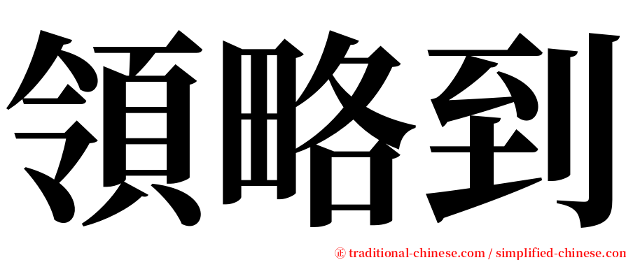 領略到 serif font