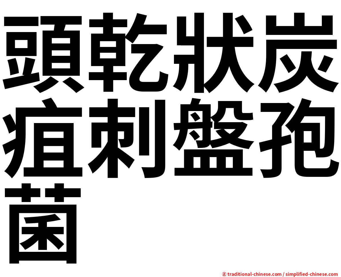 頭乾狀炭疽刺盤孢菌