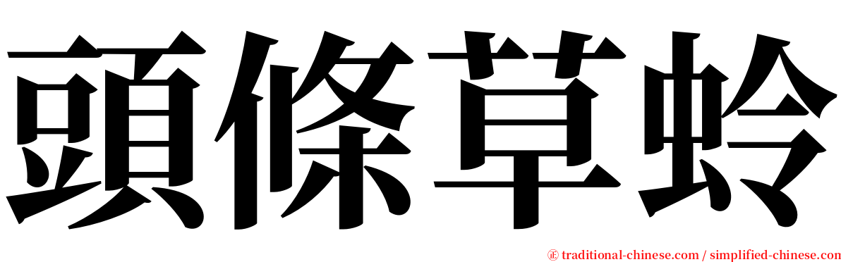 頭條草蛉 serif font