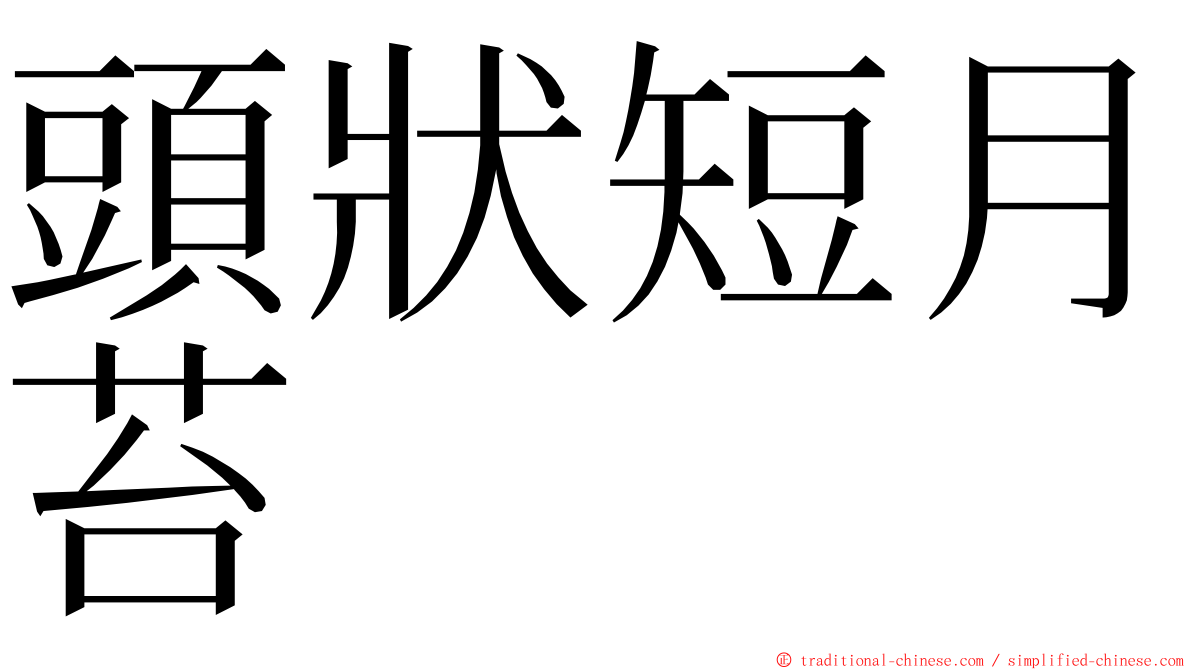 頭狀短月苔 ming font
