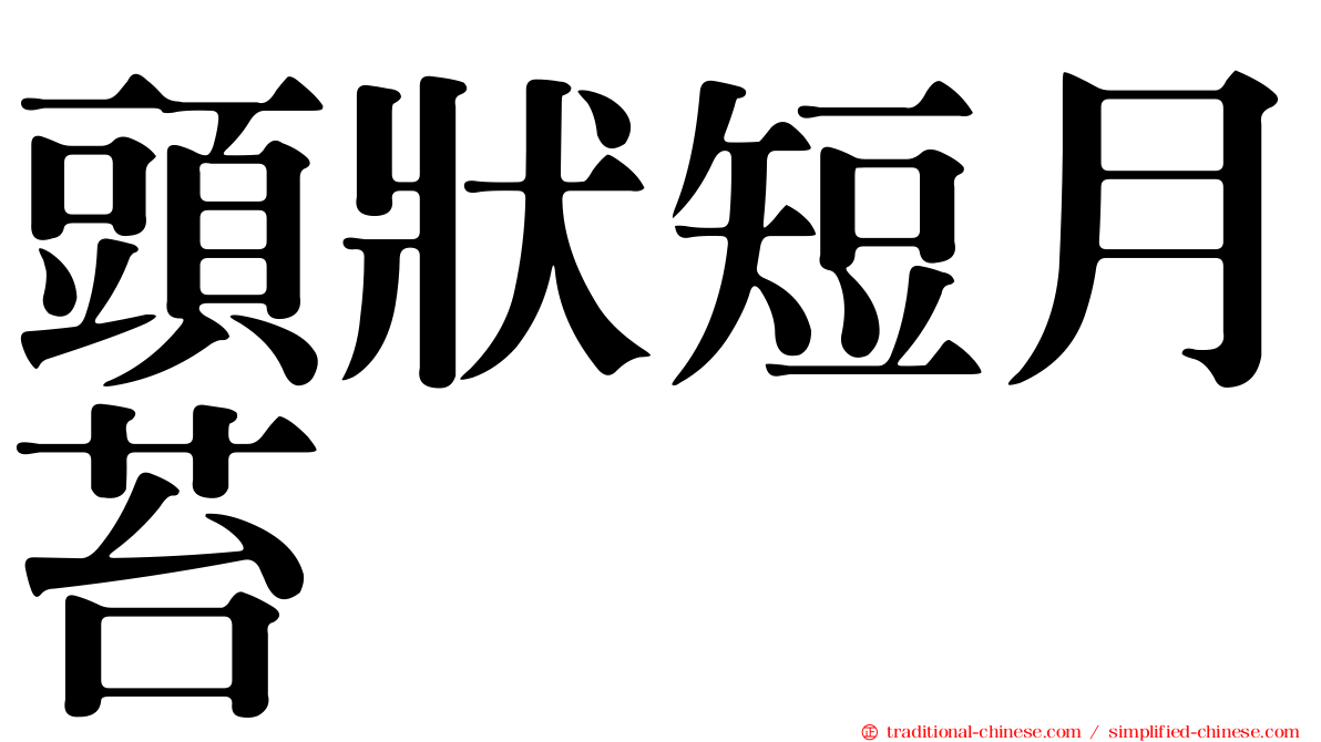 頭狀短月苔