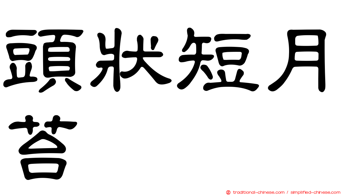 頭狀短月苔