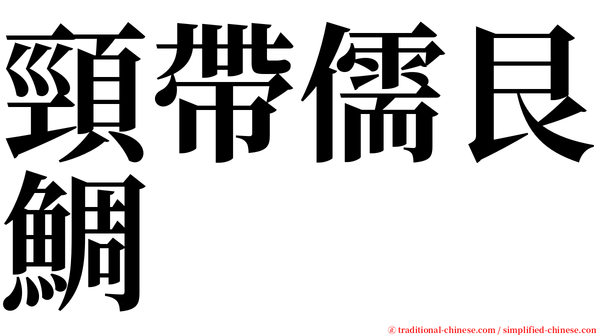 頸帶儒艮鯛 serif font