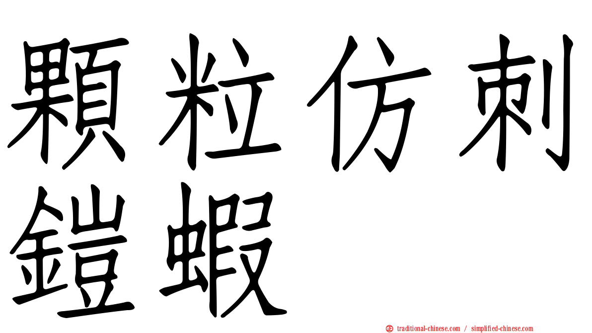顆粒仿刺鎧蝦