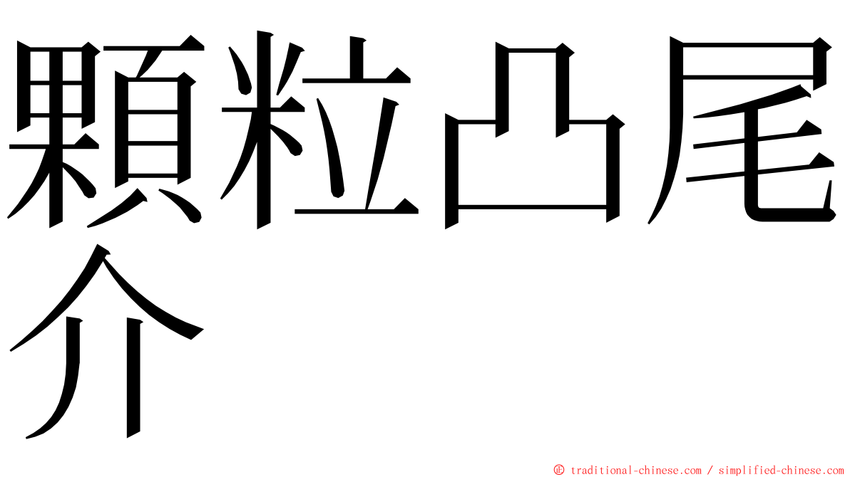 顆粒凸尾介 ming font