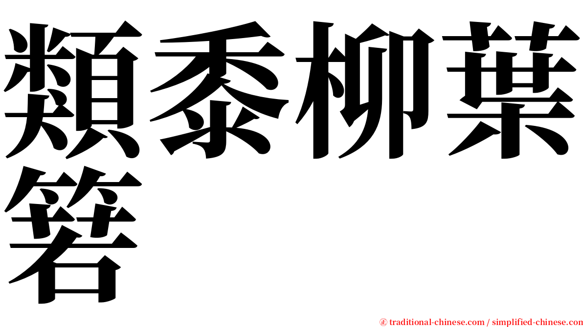 類黍柳葉箬 serif font