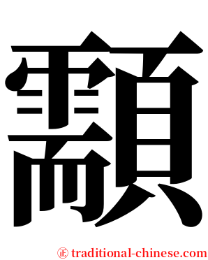 顬 serif font