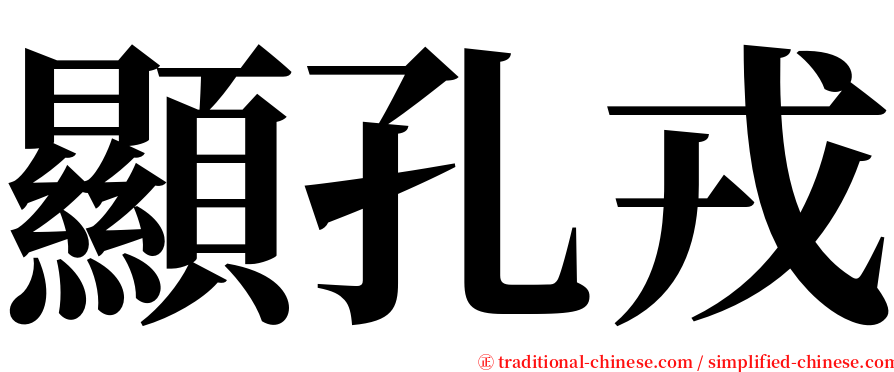 顯孔戎 serif font