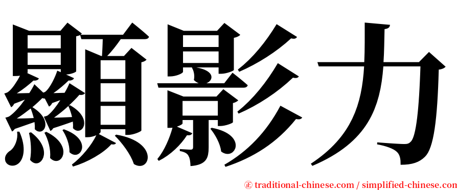 顯影力 serif font