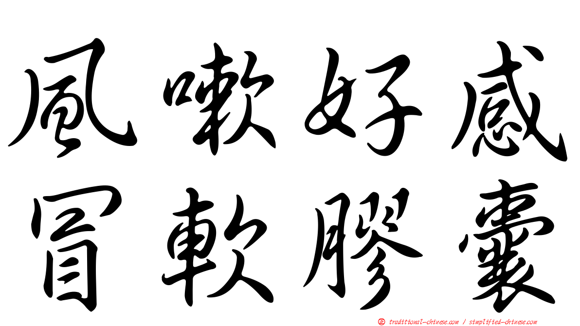風嗽好感冒軟膠囊
