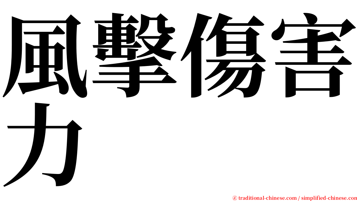 風擊傷害力 serif font