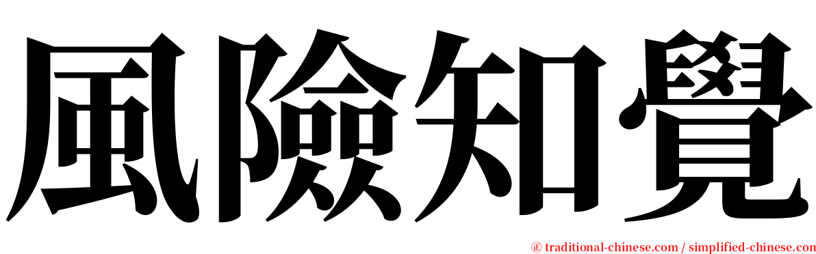 風險知覺 serif font