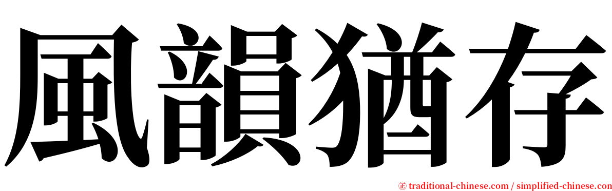 風韻猶存 serif font