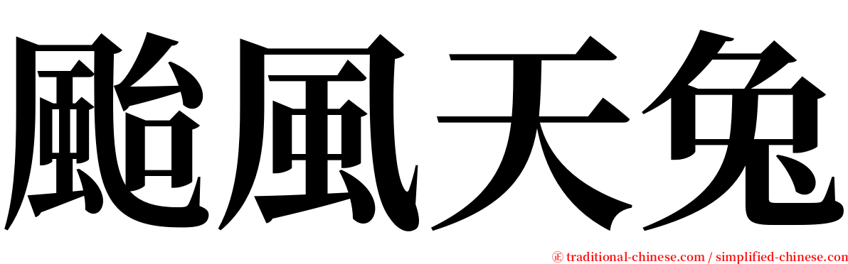 颱風天兔 serif font