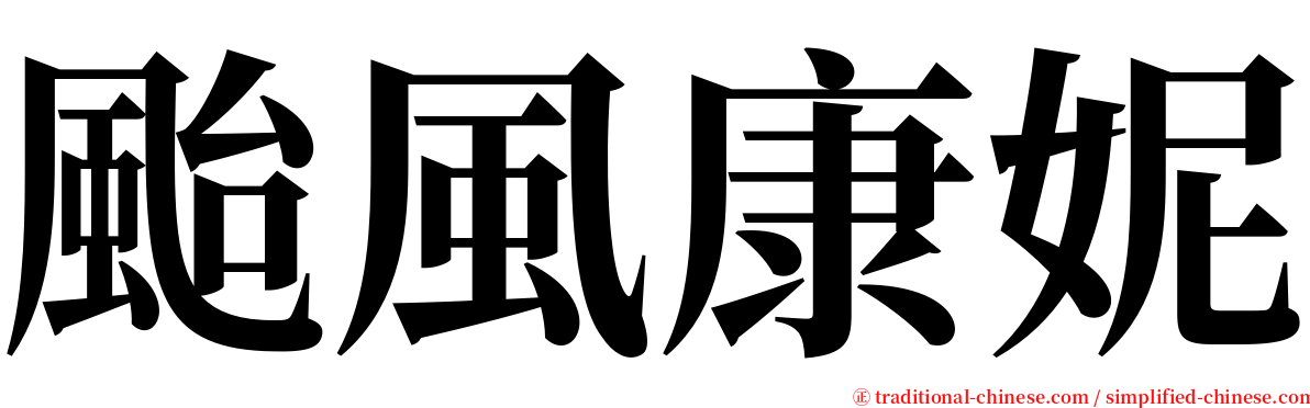 颱風康妮 serif font