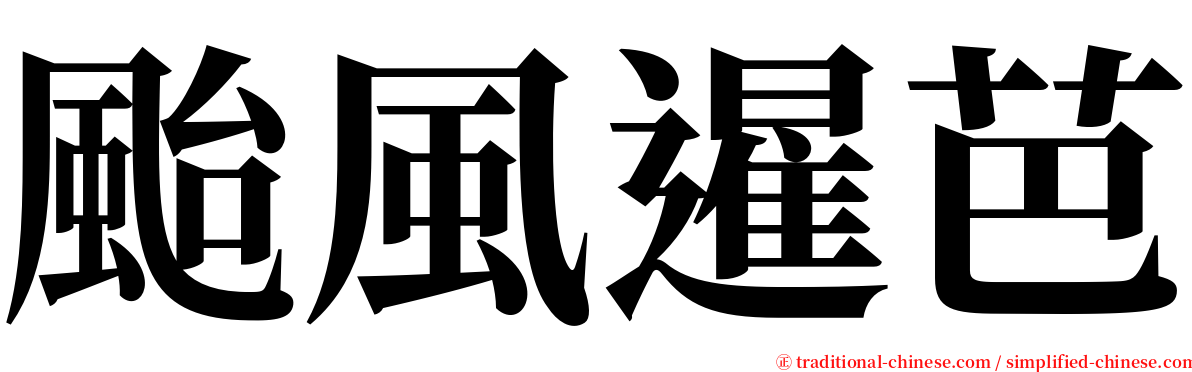 颱風暹芭 serif font