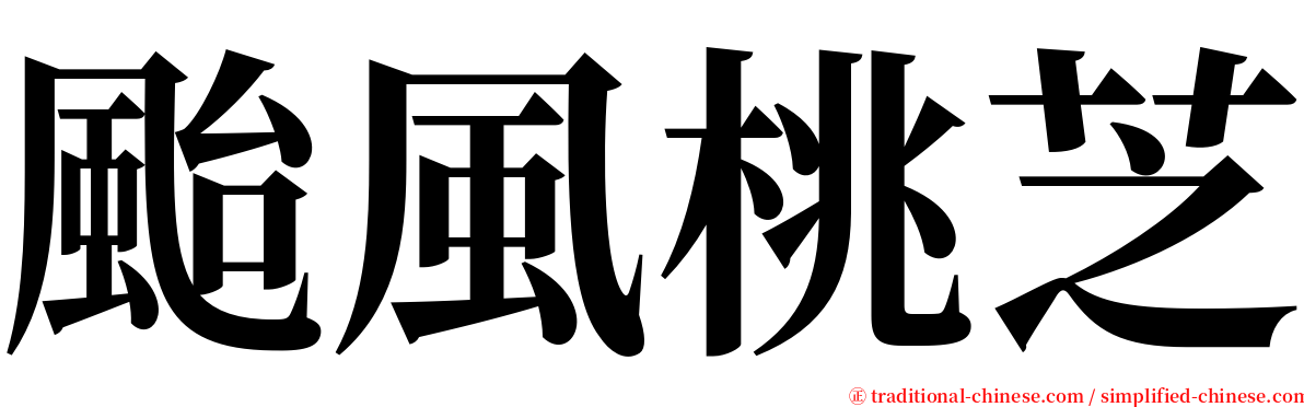 颱風桃芝 serif font