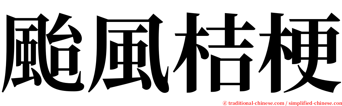 颱風桔梗 serif font