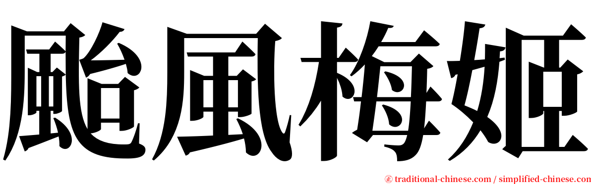 颱風梅姬 serif font