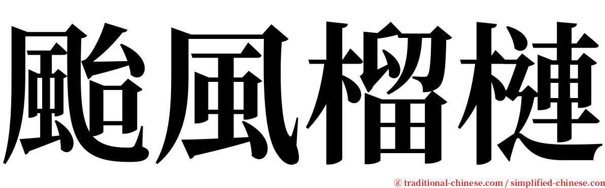 颱風榴槤 serif font