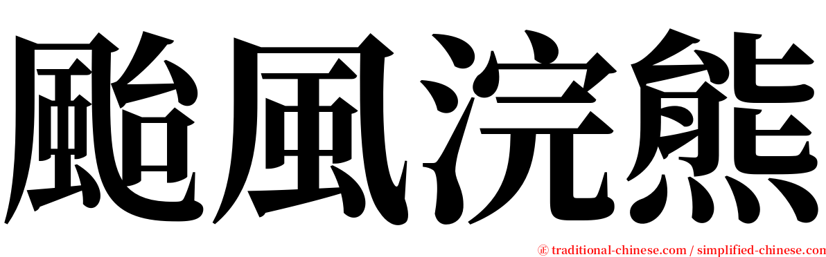 颱風浣熊 serif font