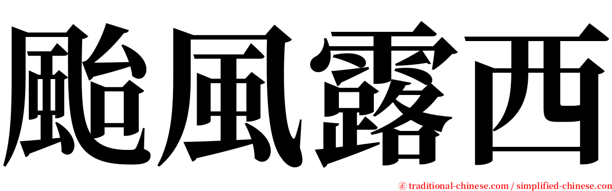 颱風露西 serif font