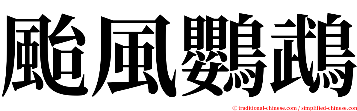 颱風鸚鵡 serif font