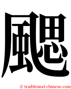 颸 serif font