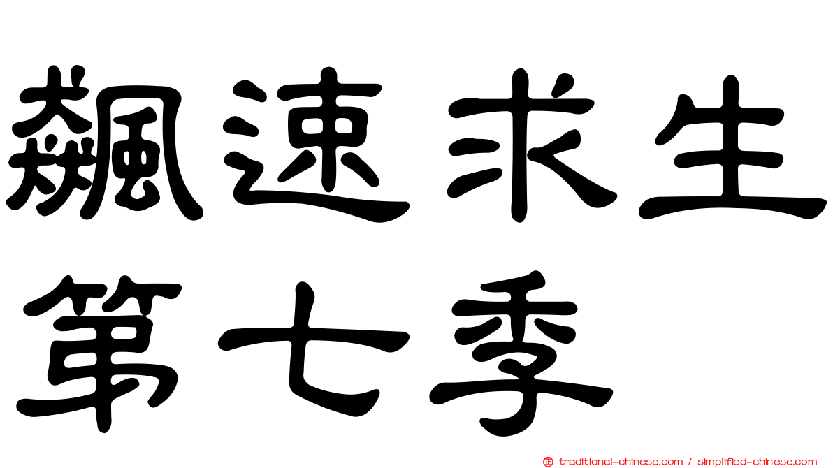 飆速求生第七季