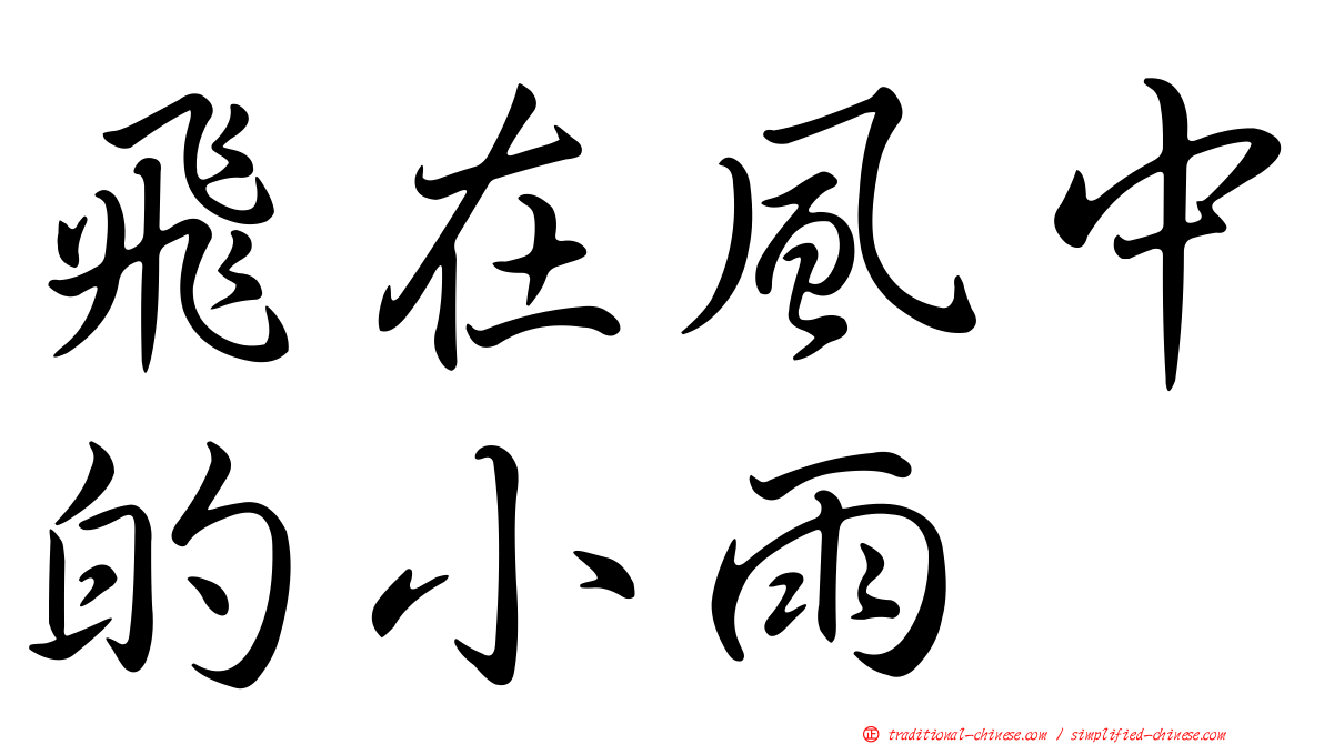 飛在風中的小雨