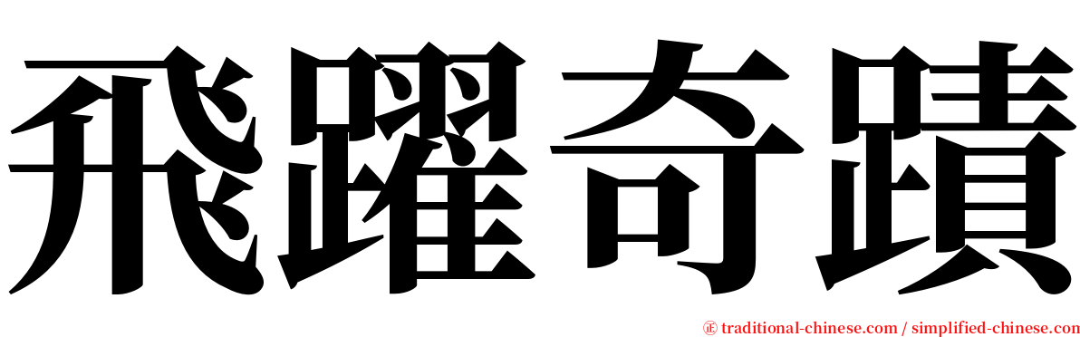 飛躍奇蹟 serif font