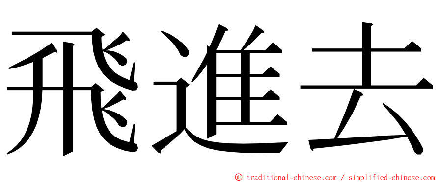 飛進去 ming font