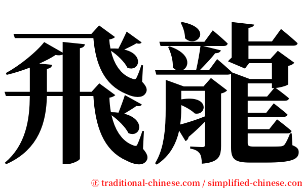 飛龍 serif font